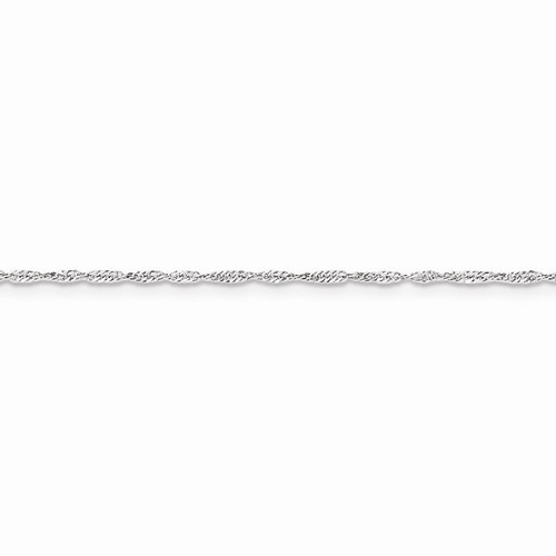 1.55 mm Singapore Chain in 14k White Gold