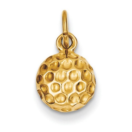 14k Yellow Gold Golf Ball Charm 10x10 mm 0.91 gr *** Made in USA