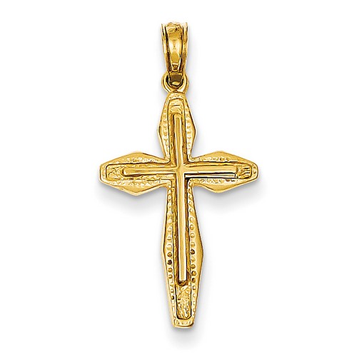 14k Yellow Gold Latin Cross Pendant 22 x 14 mm *** MADE IN USA