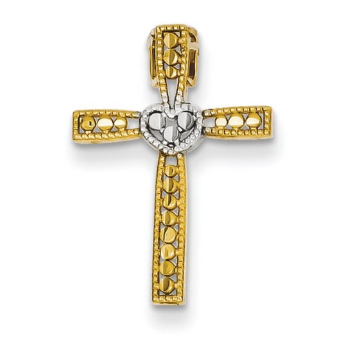 14k Yellow Gold Latin Cross Pendant 22 x 15 mm *** MADE IN USA