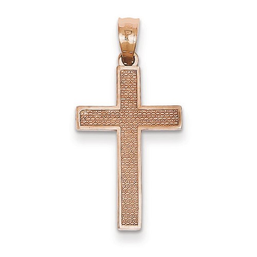 14k Rose Gold Latin Cross Pendant 22 x 14 mm *** MADE IN USA