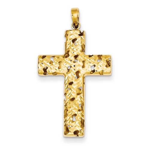 14k Yellow Gold Latin Cross Pendant 32 x 22 mm