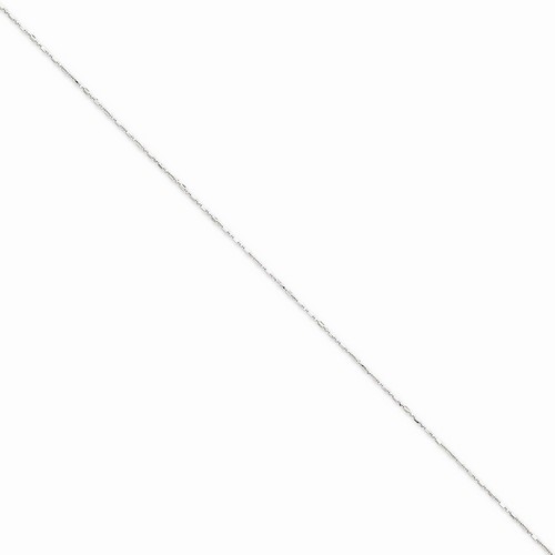 1 mm Diamond-Cut Bead Chain in 14k White Gold