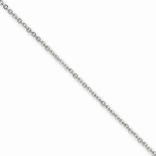 1.5 mm Cable Chain in 14k White Gold