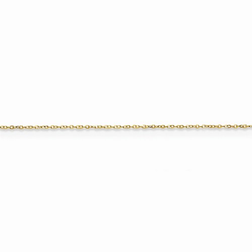 0.5 mm Oval Cable Chain in 14k Yellow Gold