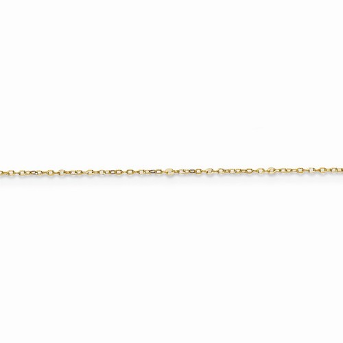 1 mm Oval Cable Chain in 14k Yellow Gold