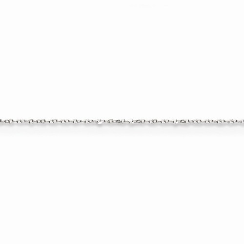 0.5 mm Oval Cable Chain in 14k White Gold