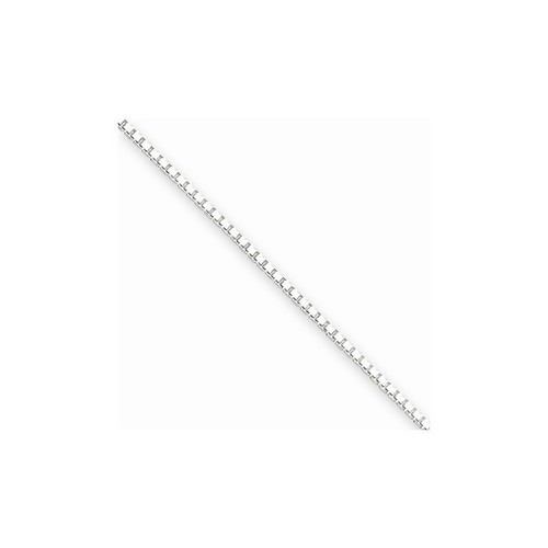 1.25 mm Box Chain Bracelet in 925 Sterling Silver