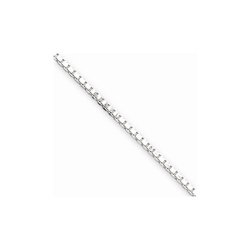 1.75 mm Box Chain Bracelet in 925 Sterling Silver