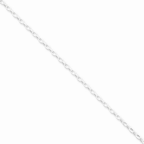 2.5 mm Fancy Rolo Chain in 925 Sterling Silver