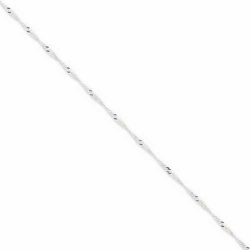 1.75 mm Singapore Chain in 925 Sterling Silver