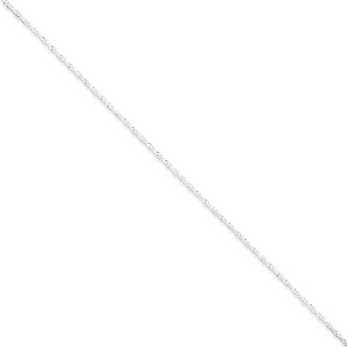 1.3mm Singapore Chain Anklet in 925 Sterling Silver