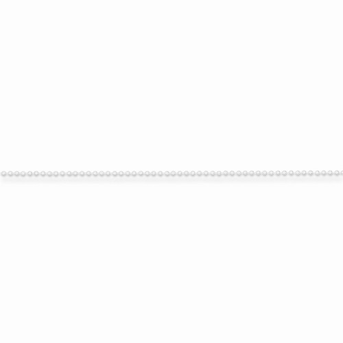 24 Inch Sterling Silver 1 mm Classic Bead Ball Chain Necklace - 24 Inch