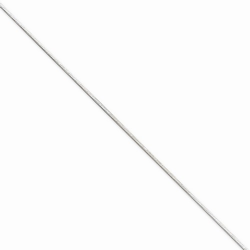 1.25 mm Octagonal Snake Chain Bracelet in 925 Sterling Silver