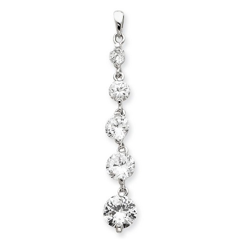 CZ Journey Pendant in 925 Sterling Silver