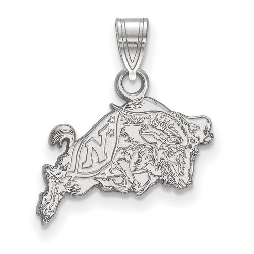 10k White Gold US Naval Academy Navy Midshipmen Anchor Logo Charm Pendant
