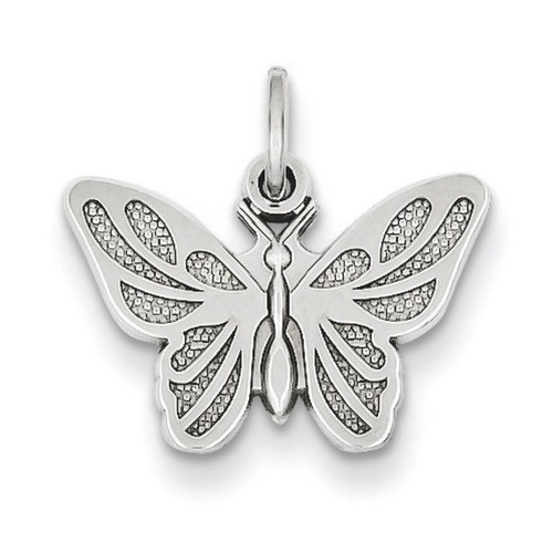 14k White Gold Butterfly Charm 11x16 mm 1.12 gr *** Made in USA